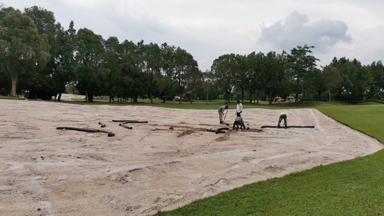 Remove existing sub-soil pipes at Hole #7